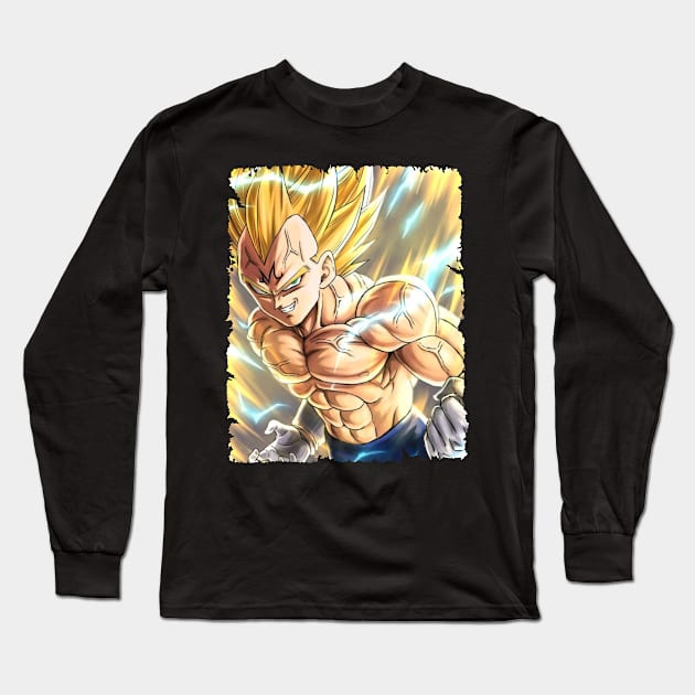 MAJIN VEGETA MERCH VTG Long Sleeve T-Shirt by Mie Ayam Herbal